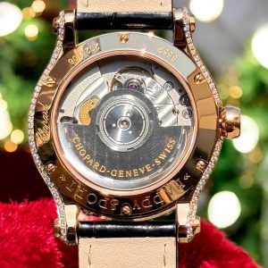 Đồng Hồ Chopard Happy Sport Nữ Bọc Vàng Hồng Đính Đá Moissanite 36mm