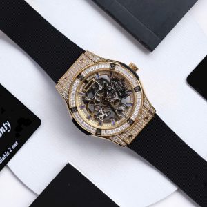 Đồng Hồ Hublot Automatic Cơ Lộ Máy Nam Đính Đá Fake Nhật 42mm (5)