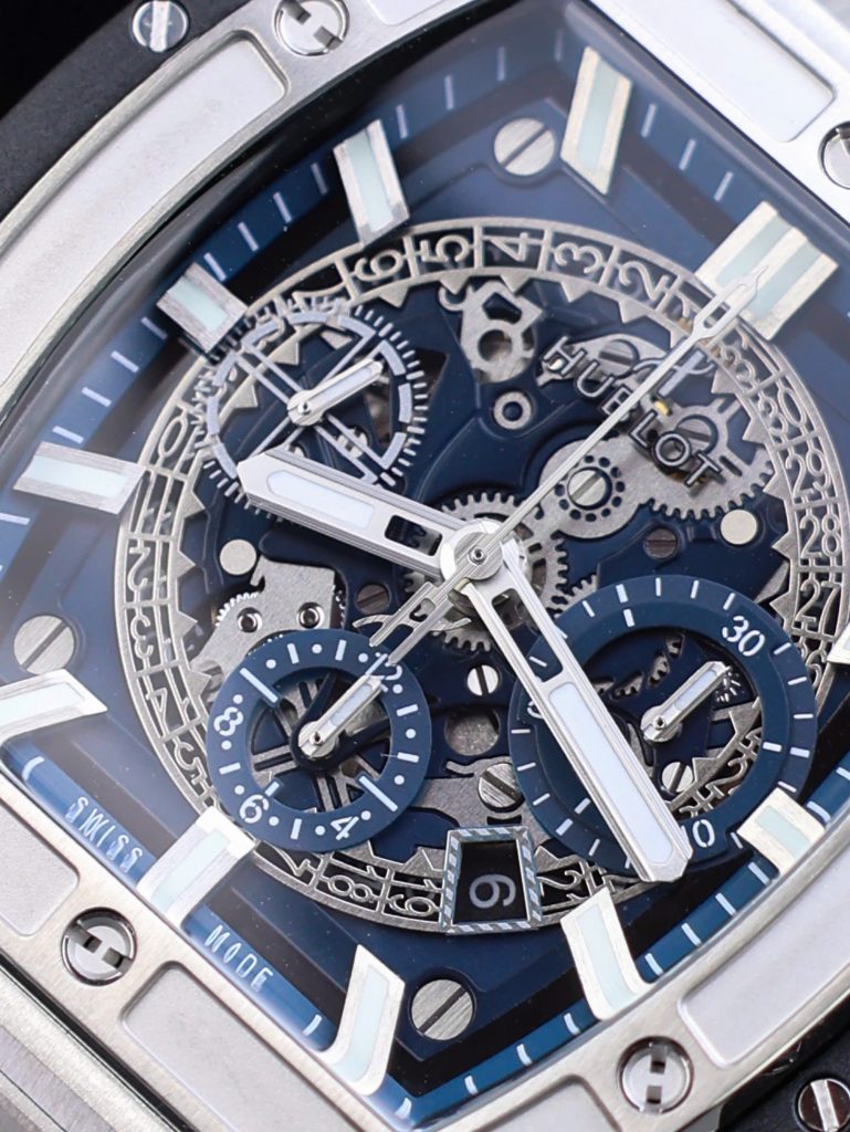 Đồng Hồ Hublot Replica 11 Spirit Of Big Bang Titanum Màu Xanh Blue 44mm (2)