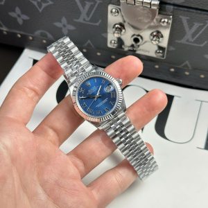 Đồng Hồ Nữ Rolex Rep 11 DateJust Mặt Xanh Dương Nhà Máy THB 31mm (4)