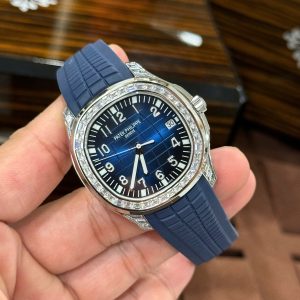 Đồng Hồ Patek Philippe Aquanaut 5168G Đính Đá Mặt Xanh Xưởng GR Factory 42mm (2)