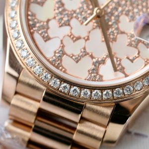 Đồng Hồ Rolex Datejust 278285RBR Butterfly Nữ Bọc Vàng Đính Moissanite 31mm (5)