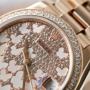Đồng Hồ Rolex Datejust 278285RBR Butterfly Nữ Bọc Vàng Đính Moissanite 31mm (5)