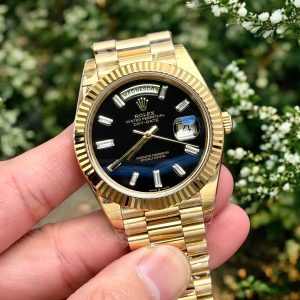 Đồng Hồ Rolex Fake Cao Cấp Day-Date 228235 Mặt Số Đen 40mm (2)