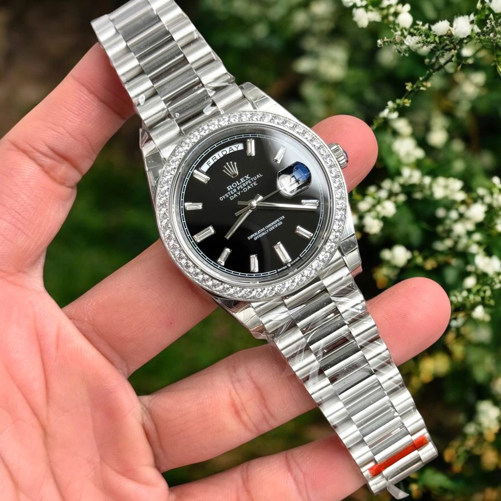 Đồng Hồ Rolex Fake Cao Cấp Day-Date 228236 Nam Dây Kim Loại 40mm (4)