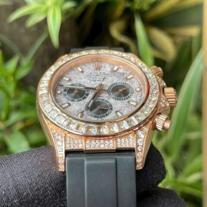 Đồng Hồ Rolex Nam Đính Đá Daytona Fake Máy Nhật Mặt Thiên Thạch 40mm (5)