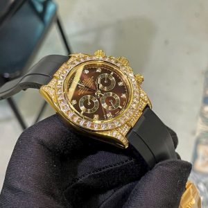 Đồng Hồ Rolex Nam Đính Full Đá Daytona Fake Máy Nhật Automatic 40mm (7)