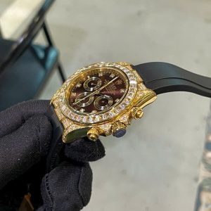 Đồng Hồ Rolex Nam Đính Full Đá Daytona Fake Máy Nhật Automatic 40mm (7)