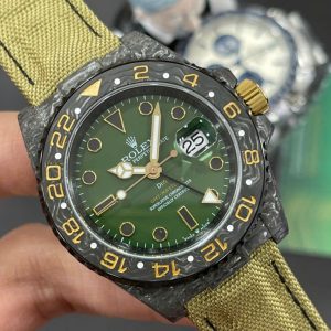 Đồng Hồ Rolex Rep 11 GMT Master II DIW Carbon Siêu Nhẹ Màu Xanh 40mm (9)