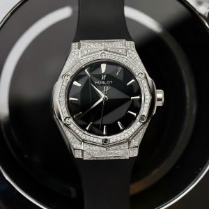 Đồng Hồ Hublot Orlinski Titanium Đính Full Kim Cương Nhân Tạo Chế Tác Hong Kong 40mm (4)