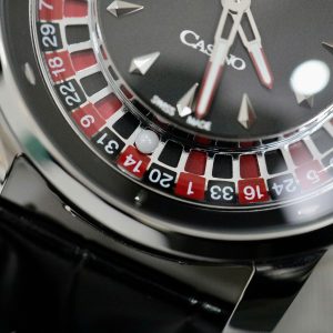 Đồng Hồ Jacob & Co Rep 11 Casino Roulette Màu Thép Trắng Dây Da Màu Đen 44mm (4)