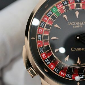 Đồng Hồ Jacob & Co Rep 11 Casino Roulette Màu Vàng Hồng Dây Da Màu Đen 44mm (3)