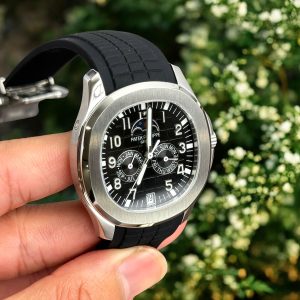 Đồng Hồ Patek Philippe Rep 11 Aquanaut 5261 Mặt Số Đen Dây Cao Su 40mm (1)