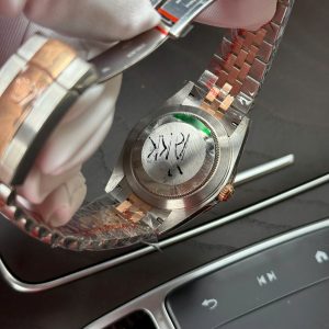 Đồng Hồ Rolex Chế Tác DateJust Bọc Vàng Thật Cọc Số Kim Cương Tự Nhiên GMF 41mm (4)