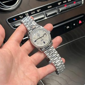 Đồng Hồ Rolex Chế Tác Day-Date 228349RBR Đính Đá Moissanite Xưởng GM 40mm (6)