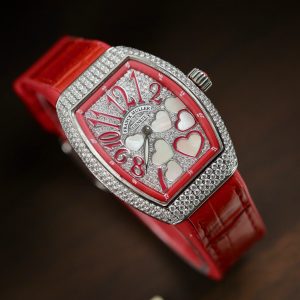 Đồng Hồ Franck Muller V32 Nữ Siêu Cấp Trái Tim Đính Full Kim Cương Moissanite 36mm (10)