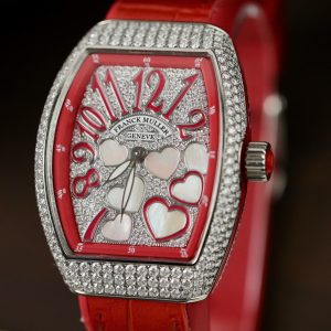 Dong Ho Franck Muller V32 Nu Sieu Cap Trai Tim Dinh Full Kim Cuong Moissanite 36mm 5