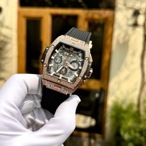 Đồng Hồ Hublot Fake Cao Cấp Spirit Of Big Bang King Gold Đính Full Đá Xưởng HB 45mm (2)
