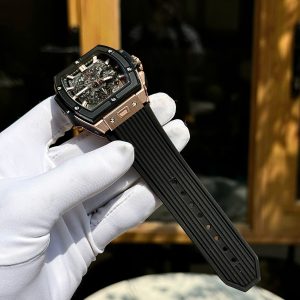 Đồng Hồ Hublot Fake Cao Cấp Spirit Of Big Bang King Gold Viền Đen Xưởng HB 45mm (5)