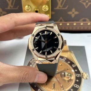 Đồng Hồ Hublot Nam Rep 11 Classic Fusion Orlinski King Gold Đính Đá Demi Nhà Máy HB 40mm (8)