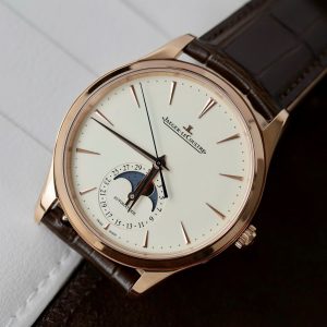 Đồng Hồ Jaeger LeCoultre Rep 11 Master Ultra Thin Moon Nam Dây Da Màu Nâu Xưởng APS 39mm (1)