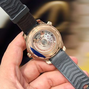 Dong Ho Omega Replica 1 1 Seamaster Diver 300M Vang Hong Day Cao Su Xuong VS 42mm 5