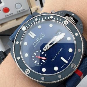 Đồng Hồ Panerai Submersible GMT Luna Rossa Titanio PAM01507 Rep 11 Màu Xanh Navy VSF 42mm (5)