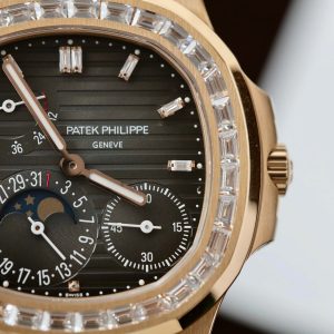 Đồng Hồ Patek Philippe Replica 1 1 Nautilus 5724 Đính Đá Dây Da Nhà Máy PPF 40mm (10)
