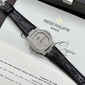 Đồng Hồ Patek Philippe Nam Dây Da Đính Đá Nautilus 5719 Replica Cao Cấp 40mm (2)