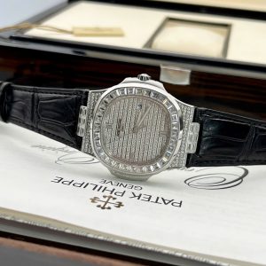 Đồng Hồ Patek Philippe Nam Dây Da Đính Đá Nautilus 5719 Replica Cao Cấp 40mm (2)