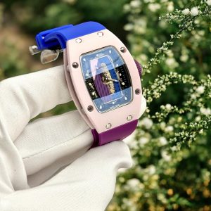 Đồng Hồ Richard Mille RM07-01 Pastel Pink Vỏ Gốm Replica Cao Cấp Nữ 36mm (7)