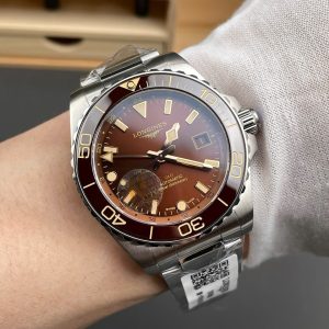 Đồng Hồ Longines Rep 11 HydroConquest Nam Dây Kim Loại Mặt Số Nâu Xưởng AF 41mm (7)