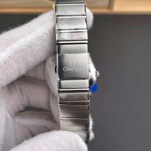 Đồng Hồ Omega Rep 11 Constellation Mặt Số Xà Cừ Đính Đá Máy Cơ Automatic 28mm (1)