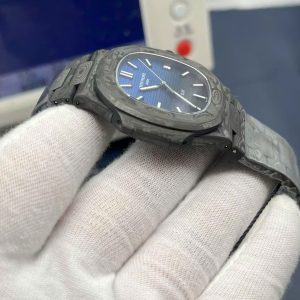 Đồng Hồ Patek Philippe Rep 11 Natilus 5711 DIW Carbon Màu Đen Mặt Xanh Siêu Nhẹ 40mm (1)