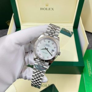 Đồng Hồ Rolex Chế Tác DateJust 126334 Mặt Khảm Trai Trắng Dây Jubille Xưởng Clean 41mm (5)