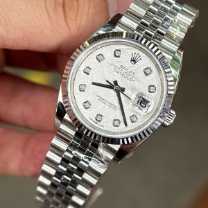 Dong Ho Rolex Che Tac Mat So Thien Thach Coc So Moissanite DateJust 126234 Xuong Clean 36mm 2