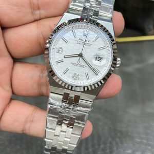 Đồng Hồ Rolex Land-Dweller 127336 Rep 11 Mặt Số Màu Trắng Họa Tiết Tổ Ong 40mm (5)