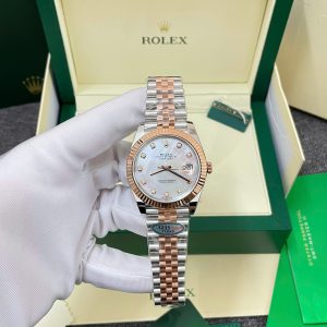 Đồng Hồ Rolex Rep 1 1 DateJust 126331 Mặt Số Khảm Trai Trắng Nhà Máy Clean 41mm (3)