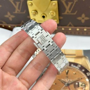 Dong Ho Audemars Piguet Royal Oak 77450 Nu Day Thep May Co Mat Xanh Bang OMF 34mm 12