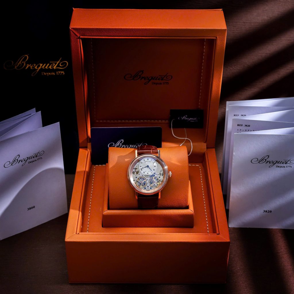 Dong Ho Breguet Tradition Fake Cao Cap Co Lo May Automatic Nam Day Da Mau Nau 42mm 3