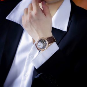 Dong Ho Breguet Tradition Fake Cao Cap Co Lo May Automatic Nam Day Da Mau Nau 42mm 4