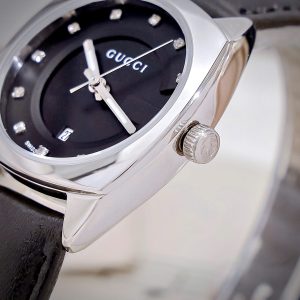Đồng Hồ Gucci GG2570 Diamond Super Fake Cao Cấp Dây Da Màu Đen Máy Pin 29mm (2)
