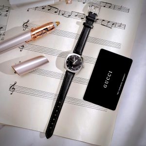 Đồng Hồ Gucci GG2570 Diamond Super Fake Cao Cấp Dây Da Màu Đen Máy Pin 29mm (2)