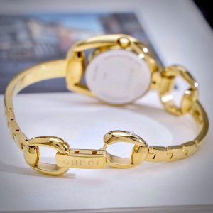 Dong Ho Gucci Horsebit Nu Dang Lac Mau Vang Super Fake Cao Cap 28mm 4