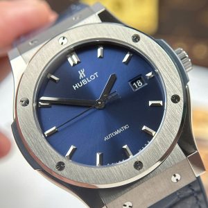 Đồng Hồ Hublot Classic Fusion Titanium Blue Dial Chế Tác 85 Grams Xưởng JJZ 42mm (6)