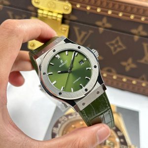 Đồng Hồ Hublot Classic Fusion Titanium Green Dial Chế Tác 85 Grams Xưởng JJZ 42mm (11)