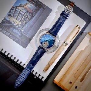 Đồng Hồ Patek Philippe Cơ Lộ Máy Nam Dây Da Màu Xanh Dương Máy Nhật 43mm (1)