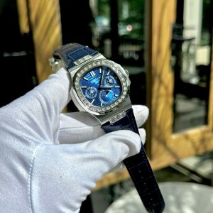 Đồng Hồ Patek Philippe Nautilus 5740G Chế Tác Nam Đính Đá Mặt Số Màu Xanh Dương 40mm (6)