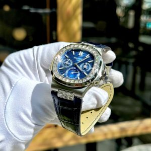 Đồng Hồ Patek Philippe Nautilus 5740G Chế Tác Nam Đính Đá Mặt Số Màu Xanh Dương 40mm (6)