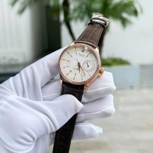 Đồng Hồ Rolex Cellini Dual Time Bọc Vàng Hồng 18K Dây Da Cao Cấp Nhất 39mm (1)